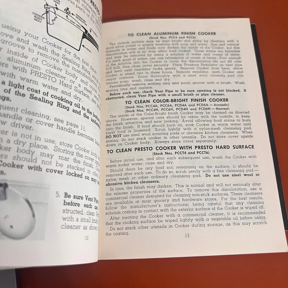 Vtg 1971 Presto Pressure Cooker Recipe and Instruction Book Time Tables 1970s